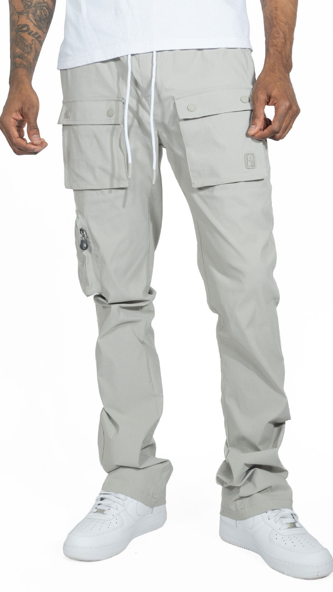 TEEK - M1625 Sartoni Nylon Stacked Pants - Gray PANTS TEEK MJ