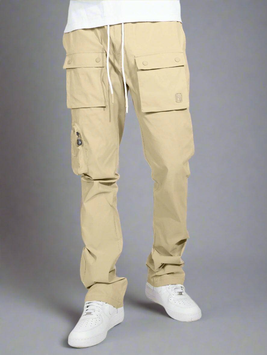 TEEK - M1625 Sartoni Nylon Stacked Pants - Khaki PANTS TEEK MJ
