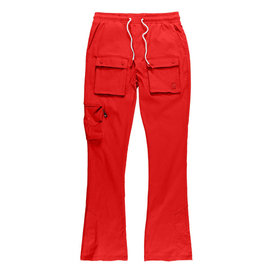 TEEK - M1625 Sartoni Nylon Stacked Pants - Red PANTS TEEK MJ S RED