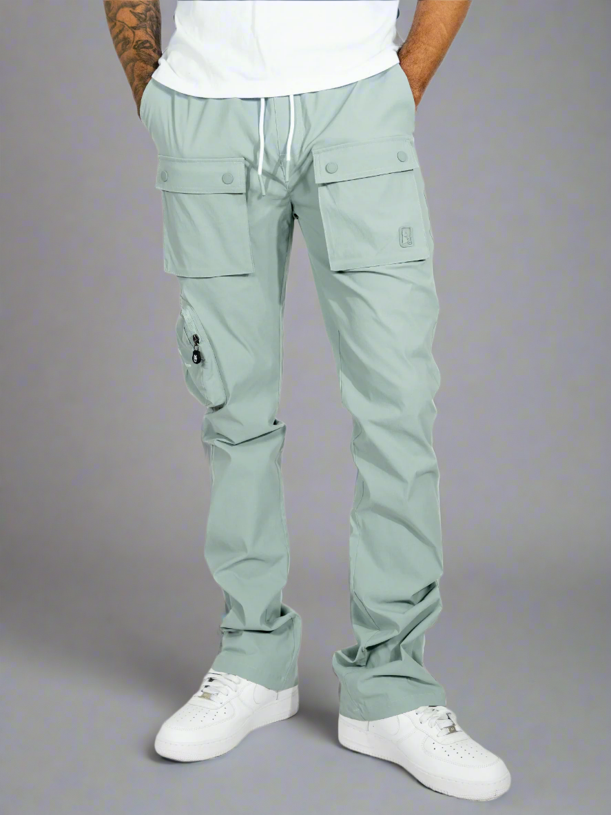 TEEK - M1625 Sartoni Nylon Stacked Pants - Teal PANTS TEEK MJ