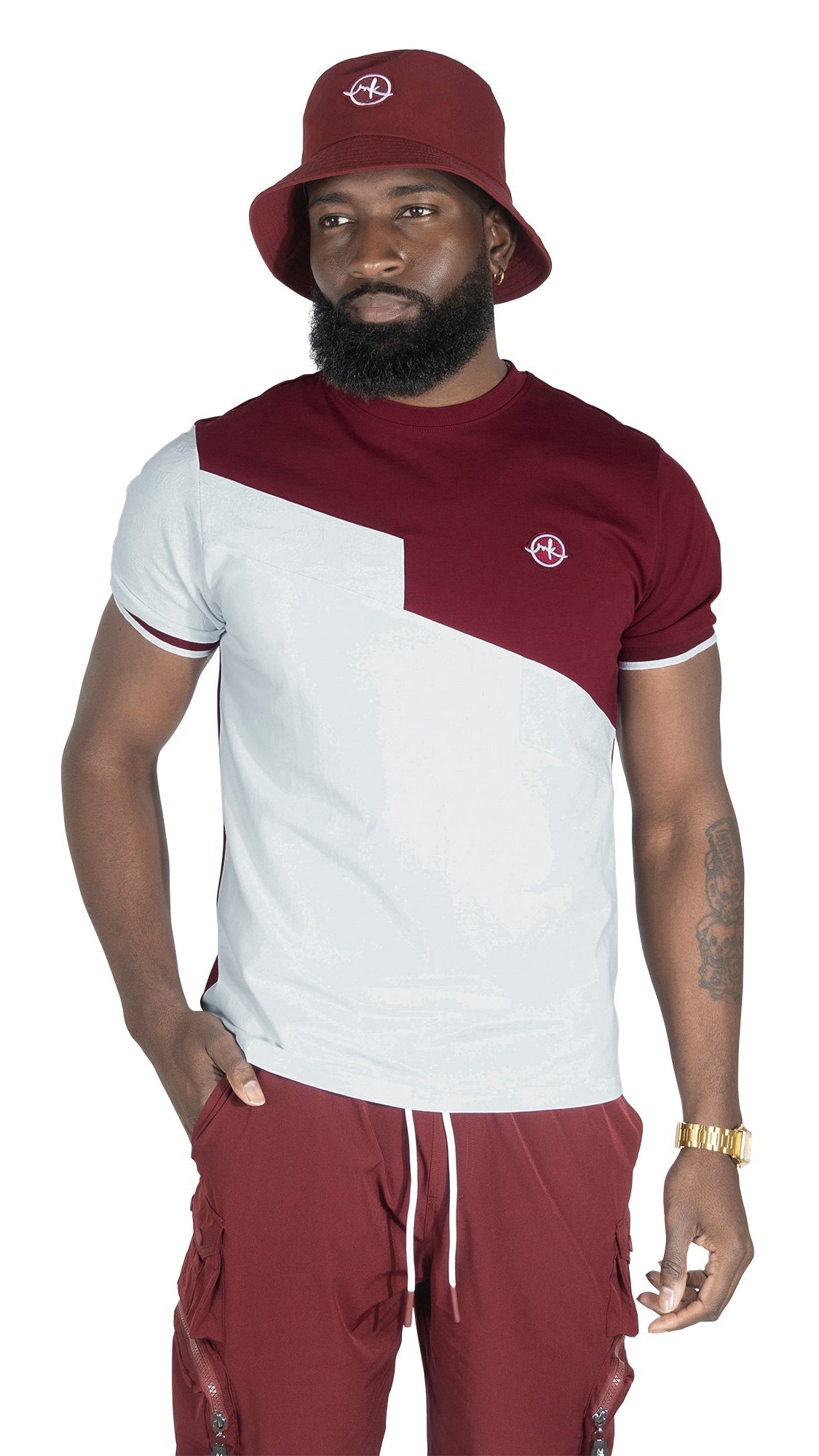 TEEK - M347 Lombardi Tee - Burgundy TOPS TEEK MJ