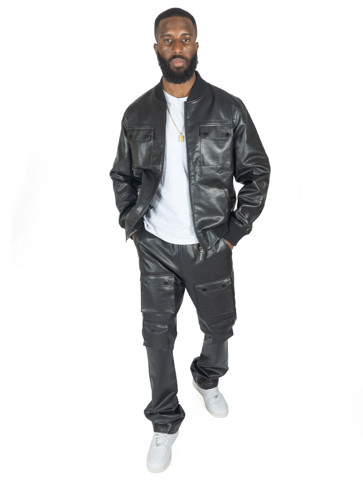 TEEK - M4107 Romano Bomber Vegan Leather Jacket JACKET TEEK MJ