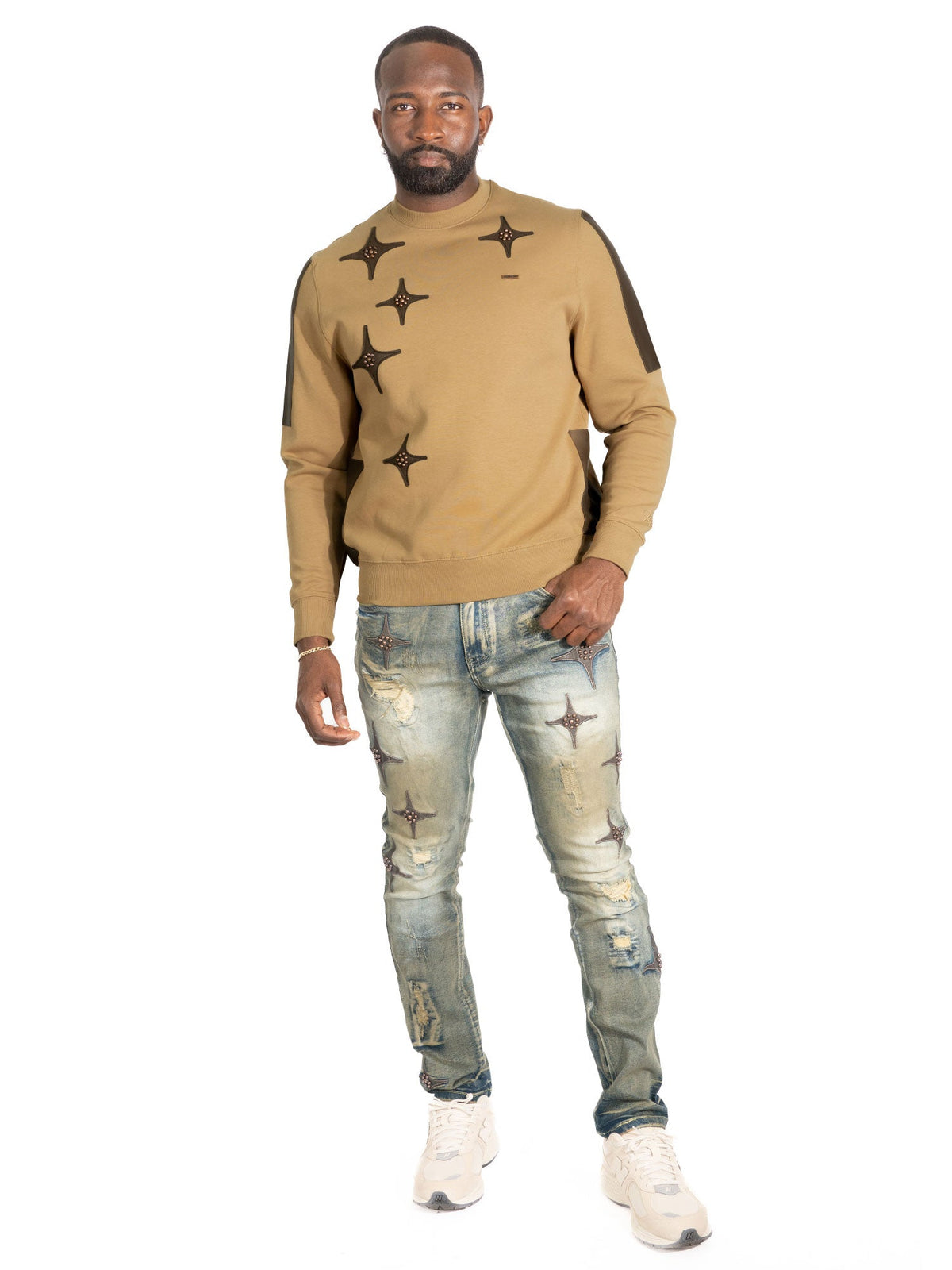 TEEK - Sweatshirt | M4118 Bottega Crewneck - Mocha TOPS TEEK MJ