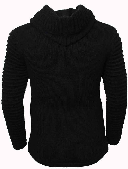 TEEK - M4215 Makobi Ribbed Elongated Sweater - Black SWEATER TEEK MJ