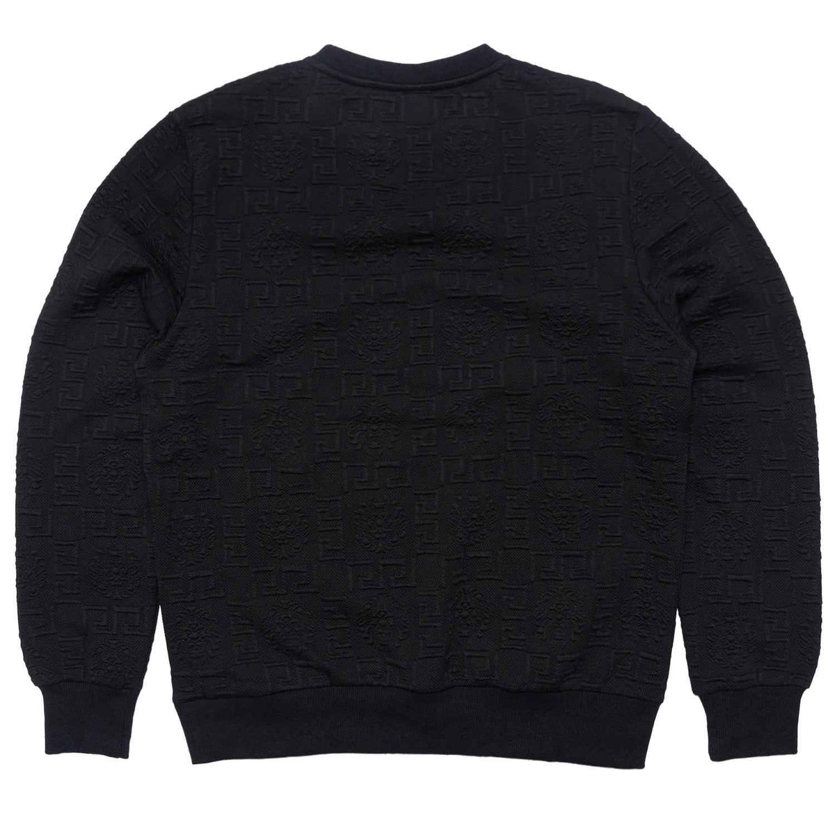 TEEK - M4232 Bianchi Jacquard Crewneck Sweatshirt - Black TOPS TEEK MJ S BLACK