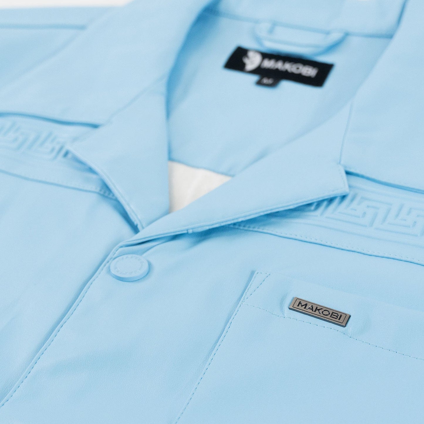 TEEK - M429 Bellucci Vegan Leather Shirt - Blue SHORTS TEEK MJ