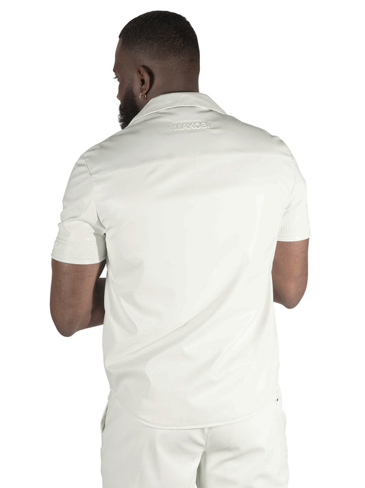 TEEK - M429 Bellucci Vegan Leather Shirt - White TOPS TEEK MJ