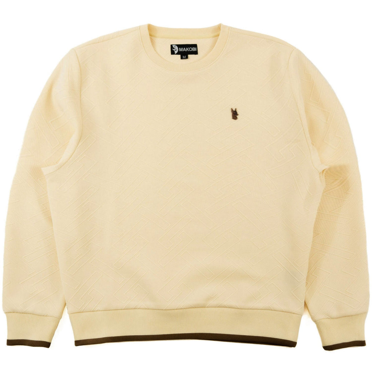 TEEK - M4390 Beanchi Jacquard Crewneck - Natural TOPS TEEK MJ M NATURAL