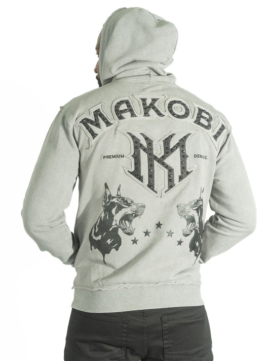 Fleece Hoodie | M4557 Sartoni Pull Over - Gray Hoodies Makobi Jeans USA