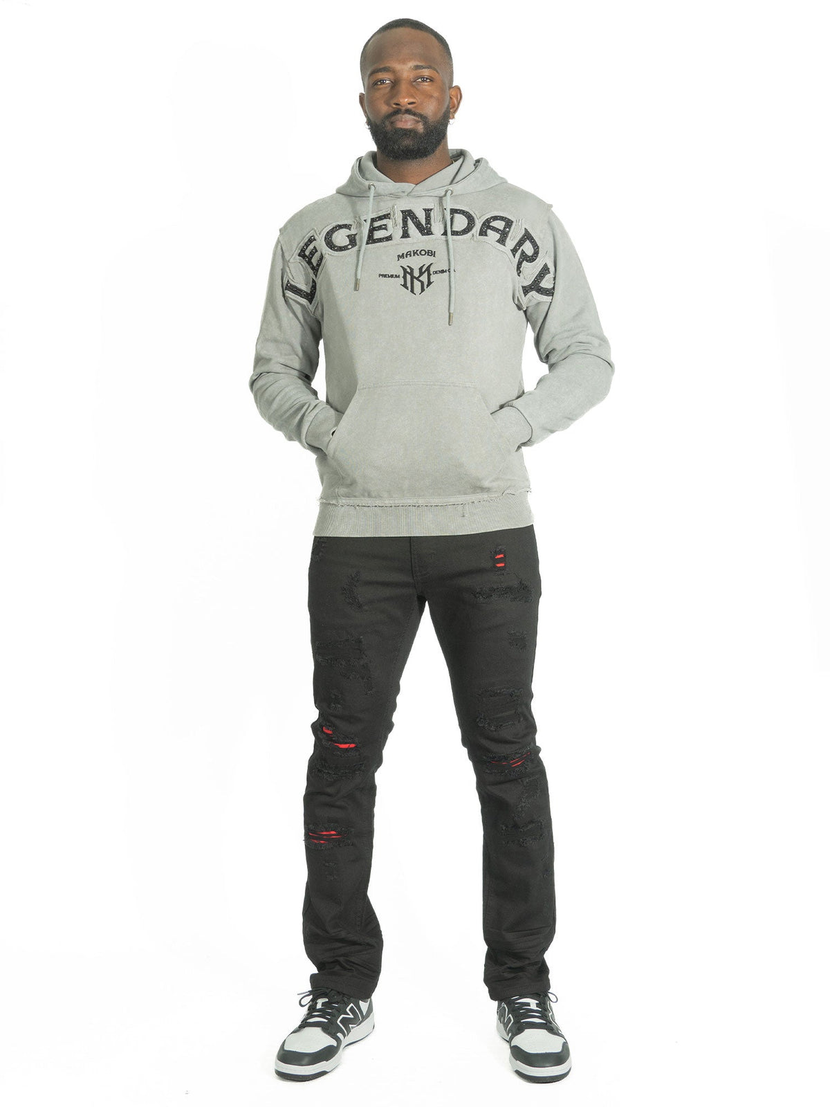 TEEK - Fleece Hoodie | M4557 Sartoni Pull Over - Gray TOPS TEEK MJ