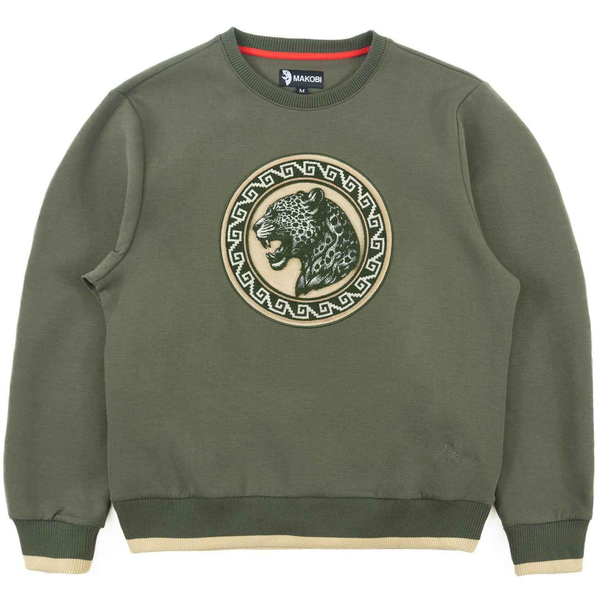 TEEK - M4590 Pantera Crewneck Sweatshirt - Olive TOPS TEEK MJ