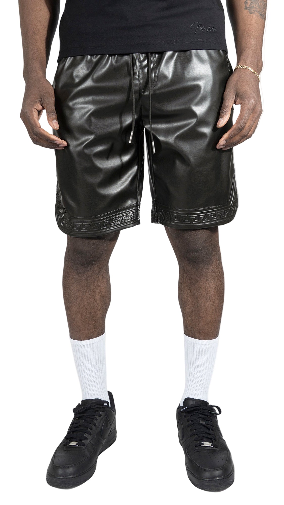 TEEK - M629 Belluci Vegan Leather Shorts - Black SHORTS TEEK MJ