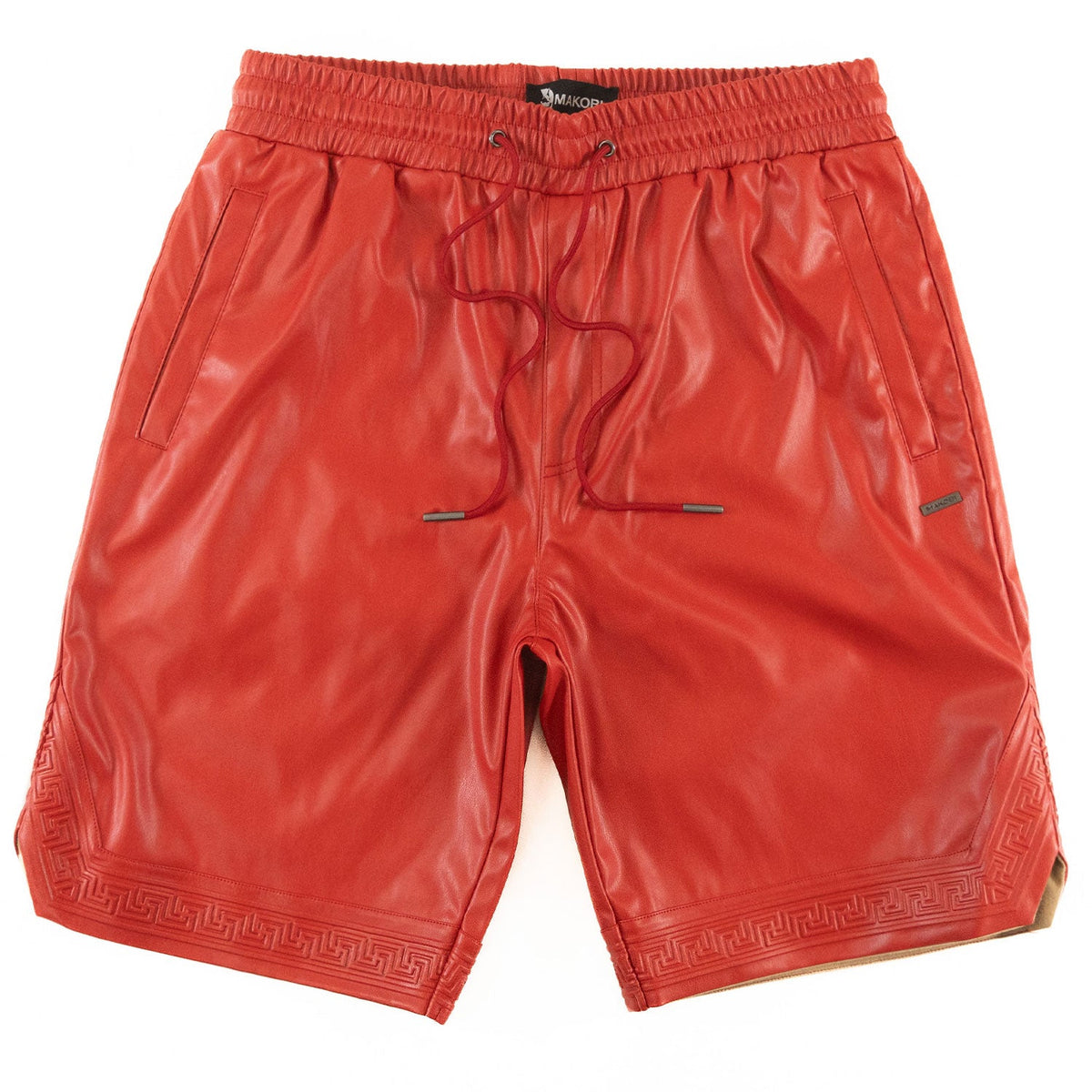 TEEK - M629 Belluci Vegan Leather Shorts - Red SHORTS TEEK MJ Red M