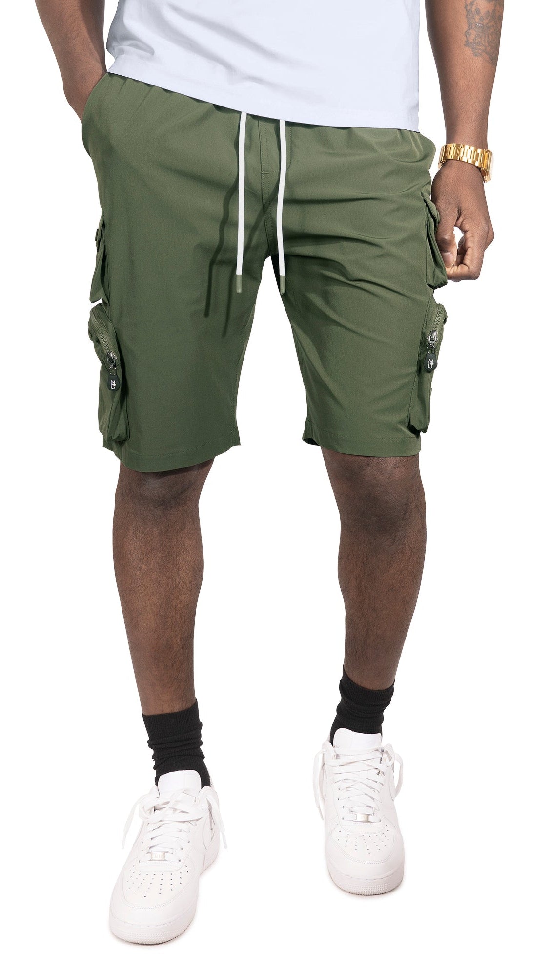 TEEK - M633 Colton Nylon Spandex Cargo Shorts - Dark Olive SHORTS TEEK MJ