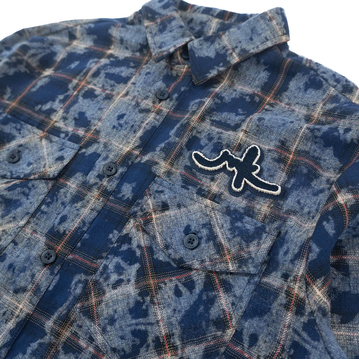TEEK - M837 Berteli Acid Plaid Shirt - Navy TOPS TEEK MJ