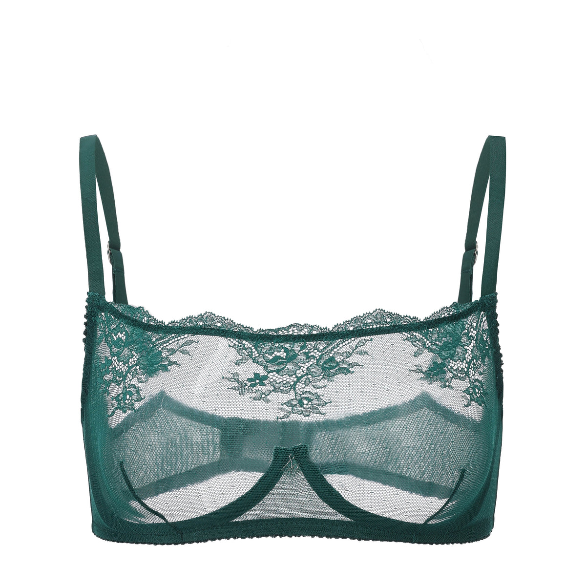 TEEK - Kim High Neck Sheer Lace Underwire Bra BRA TEEK AC Emerald 32C