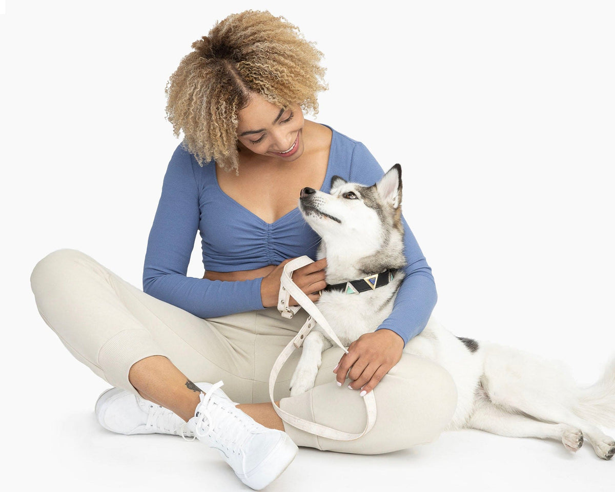 TEEK - Cloud White Cork Leather Leash PET SUPPLIES TEEK DIP