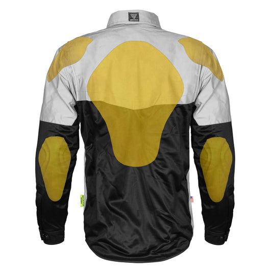 TEEK - Mens Ultra Reflective Padded Shirt "Alloy Eclipse" - Black and Silver TOPS TEEK BR