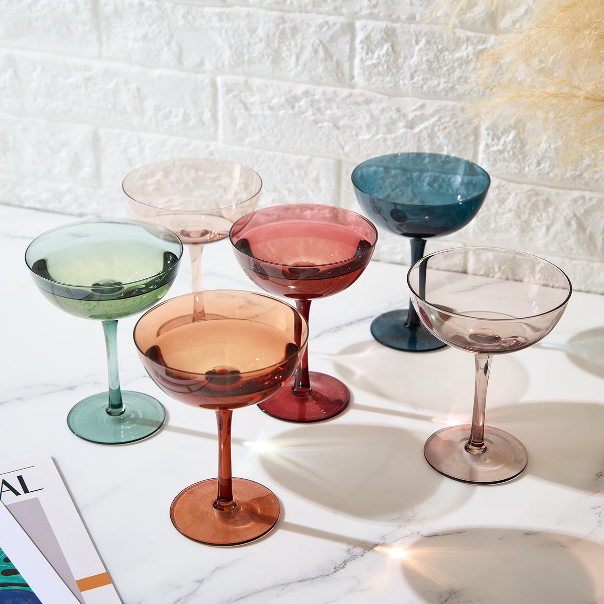 TEEK - Tonal Champagne Coupe Cocktail Glassware Set HOME DECOR TEEK KS