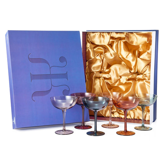 TEEK - Tonal Champagne Coupe Cocktail Glassware Set HOME DECOR TEEK KS