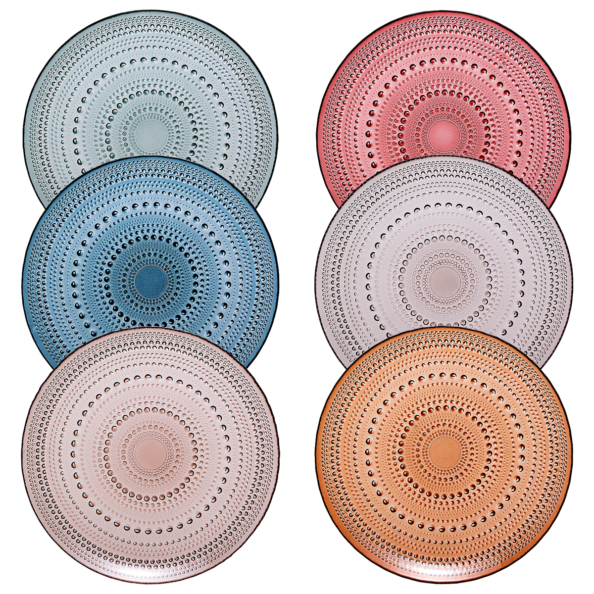 TEEK - Tonal Hobnail Glass Plate Set HOME DECOR TEEK KS
