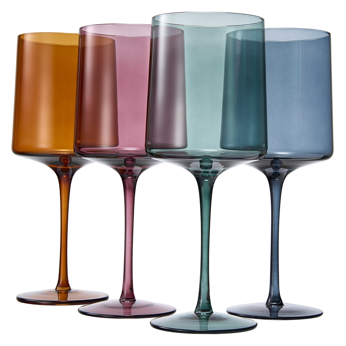 TEEK - Tonal Square Stemmed Wine Glassware Set HOME DECOR TEEK KS