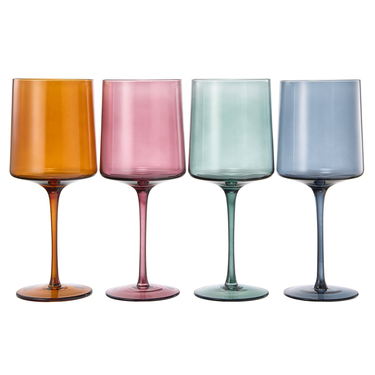 TEEK - Tonal Square Stemmed Wine Glassware Set HOME DECOR TEEK KS