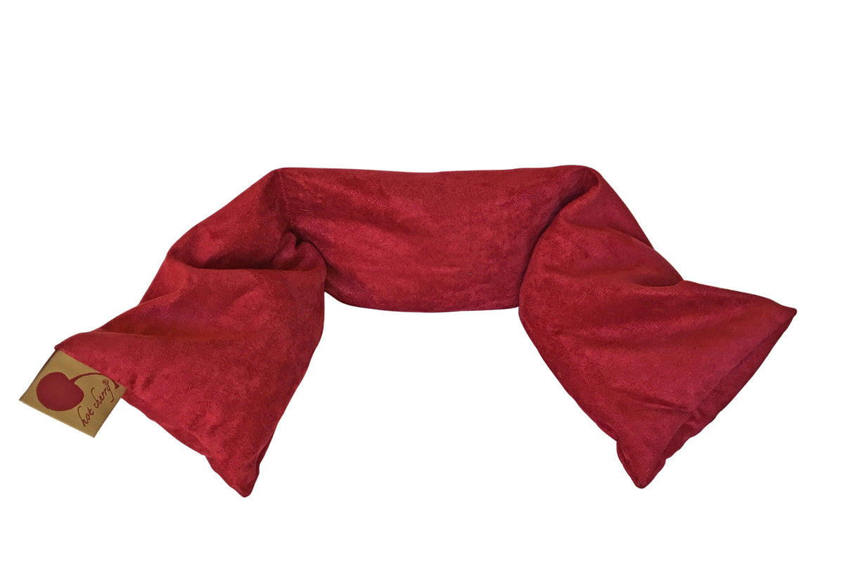 TEEK - Hot Cherry Neck Wrap in Plush Red Ultra-Suede PILLOW TEEK HCP