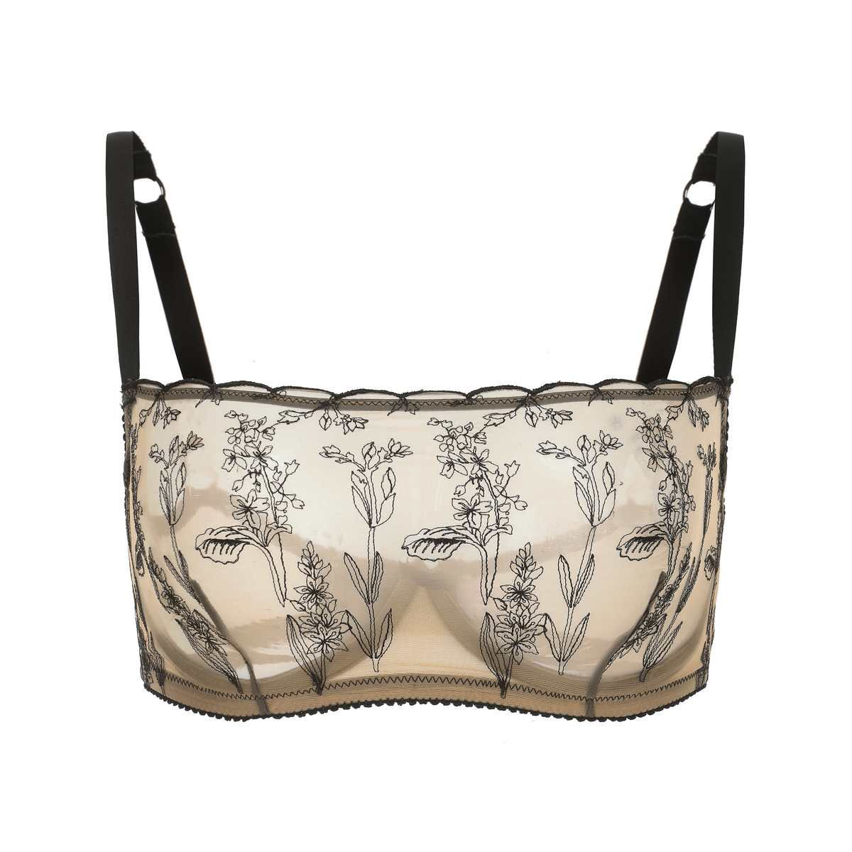 TEEK - Kim High Neck Floral Embroidered Underwire Bra | Jelly Fabric BRA TEEK AC 32C
