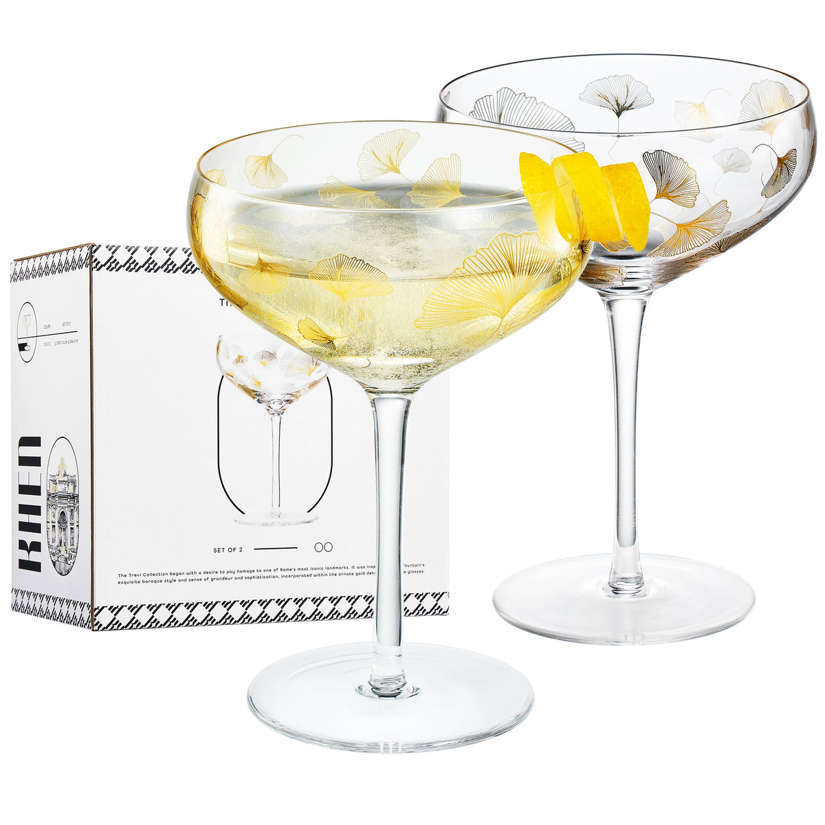 TEEK - Trevi Champagne Coupe Cocktail Glassware Set HOME DECOR TEEK KS