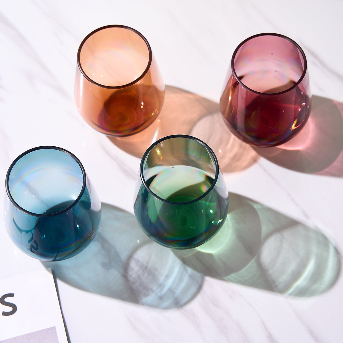 TEEK - Eze Acrylic Stemless Wine Glassware Set HOME DECOR TEEK KS