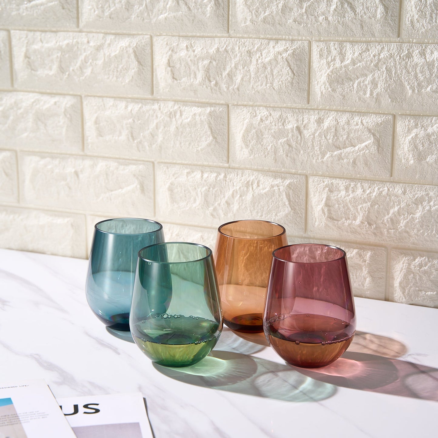 TEEK - Eze Acrylic Stemless Wine Glassware Set HOME DECOR TEEK KS