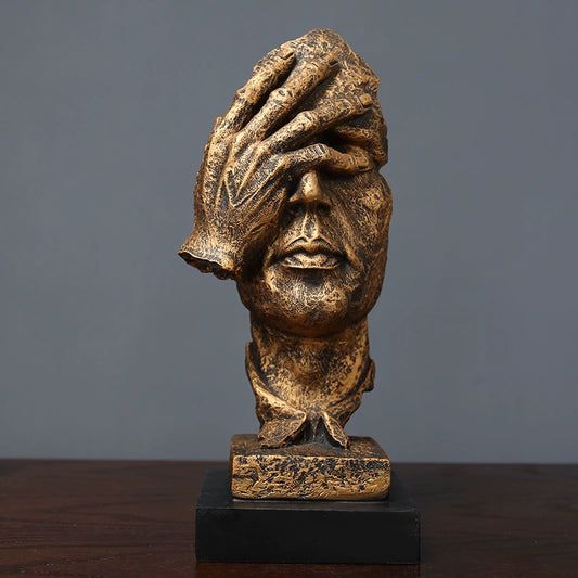 TEEK - Silence Is Gold Deco Statue HOME DECOR theteekdotcom Turn A Blind Eye Abstract