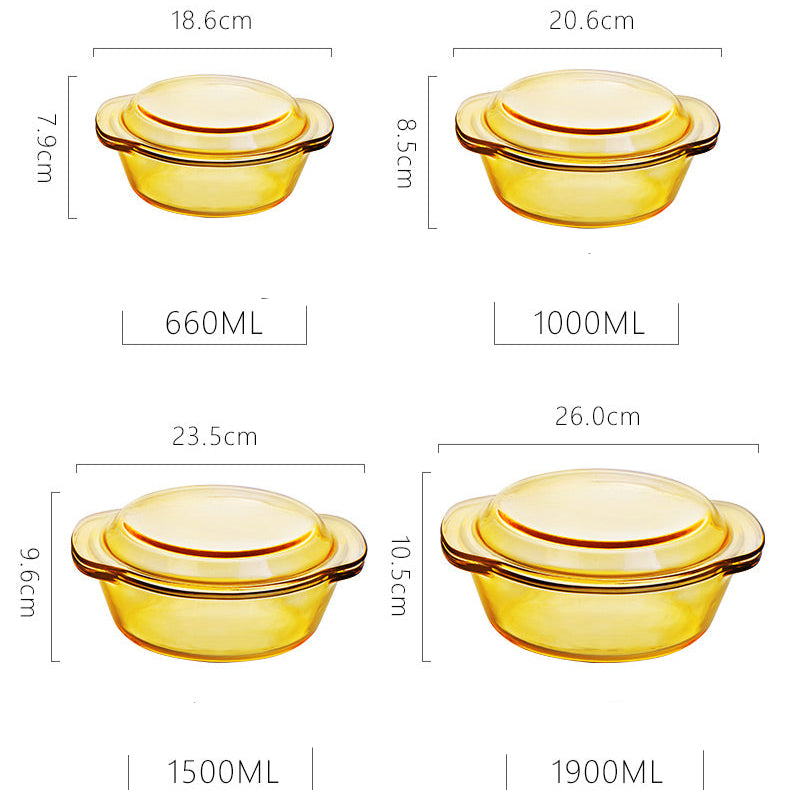 TEEK - High Temperature Resistant Glass Covered Bowl HOME DECOR theteekdotcom