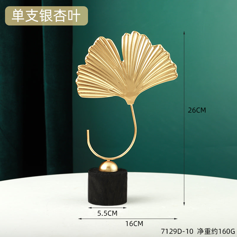 TEEK - Abstract Cabinet Crystal Ball Decor HOME DECOR theteekdotcom Iron-single ginkgo leaf