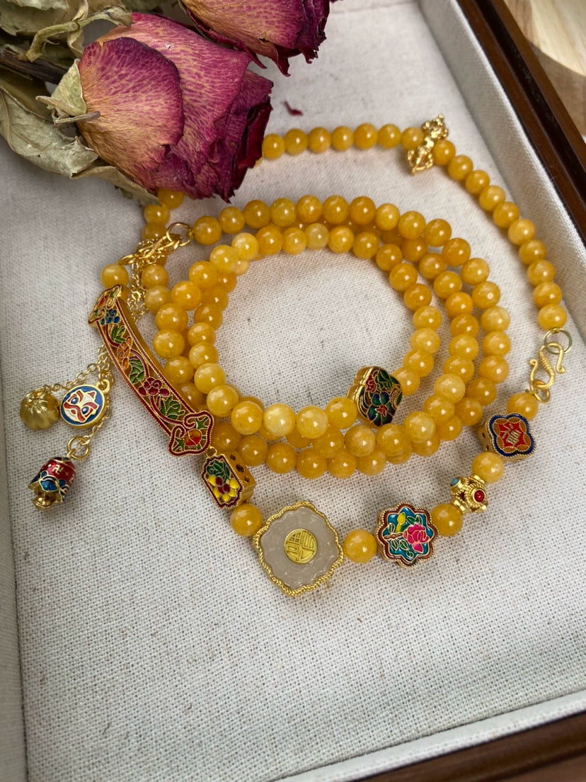 TEEK - Original Beeswax Stone Chain Necklace JEWELRY theteekdotcom