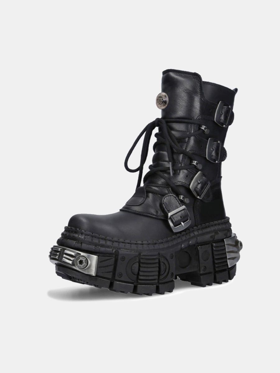 TEEK - Mens Platform Heavy Metal Motorcycle Boots SHOES theteekdotcom