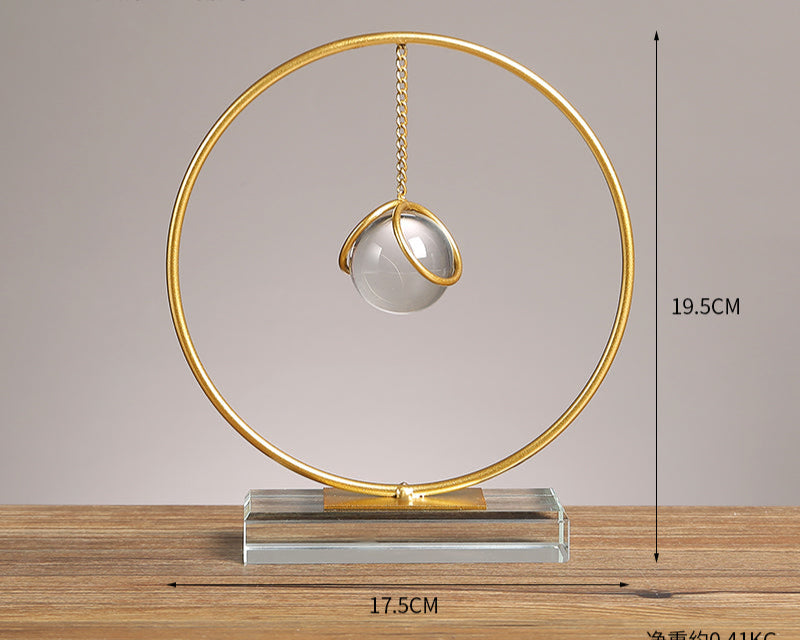 TEEK - Abstract Cabinet Crystal Ball Decor HOME DECOR theteekdotcom Metal-Round-Crystal Ball