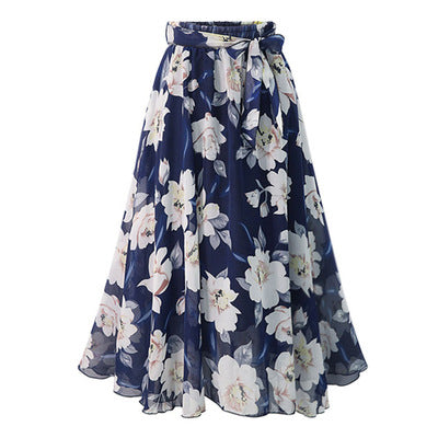 TEEK - Flower Flourish Skirt SKIRT theteekdotcom Blue 165/80A