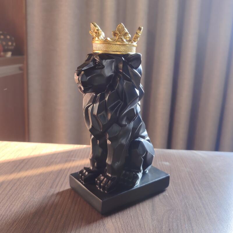 TEEK - Mane Lion Decorative Statue HOME DECOR theteekdotcom Facet Black Lion Large(13*19*36cm)