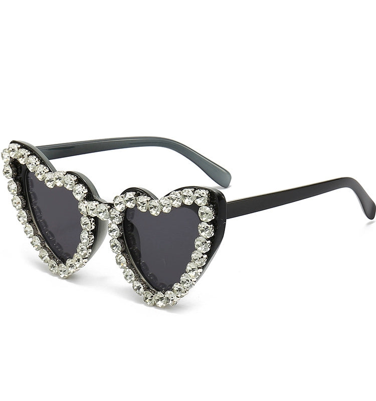 TEEK - Bejeweled Heart Sunglasses EYEGLASSES theteekdotcom