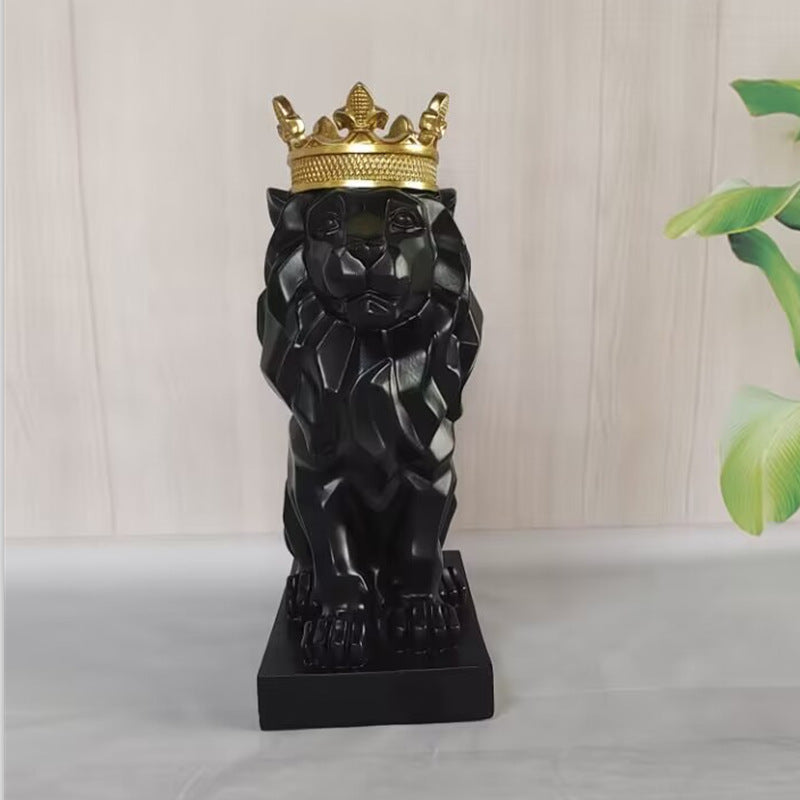 TEEK - Mane Lion Decorative Statue HOME DECOR theteekdotcom Facet Black Lion Small(8*12*23cm)