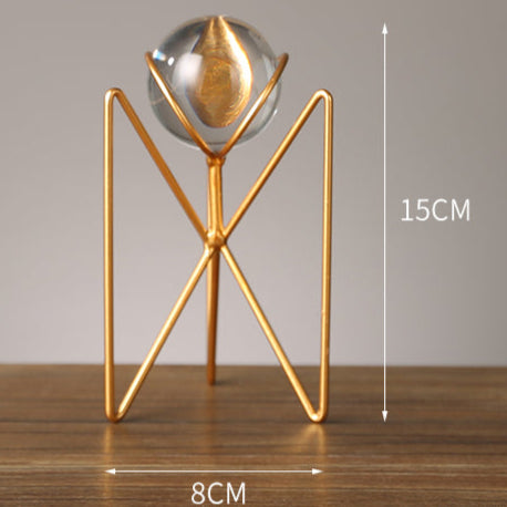 TEEK - Abstract Cabinet Crystal Ball Decor HOME DECOR theteekdotcom Metal-triangle stereo crystal ball