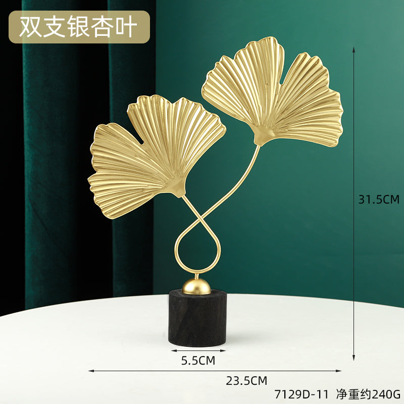 TEEK - Abstract Cabinet Crystal Ball Decor HOME DECOR theteekdotcom Wrought Iron-Double Branch Ginkgo Leaf