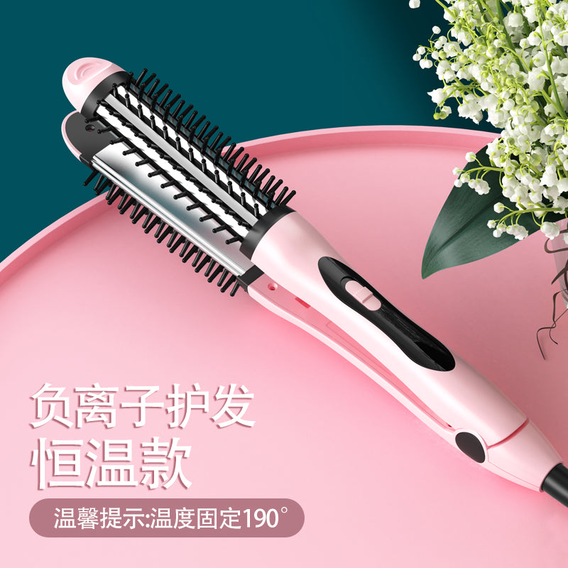 TEEK - Straightening Hair Curler Brush Iron HAIR TOOL theteekdotcom Pink L-M-H Temperature