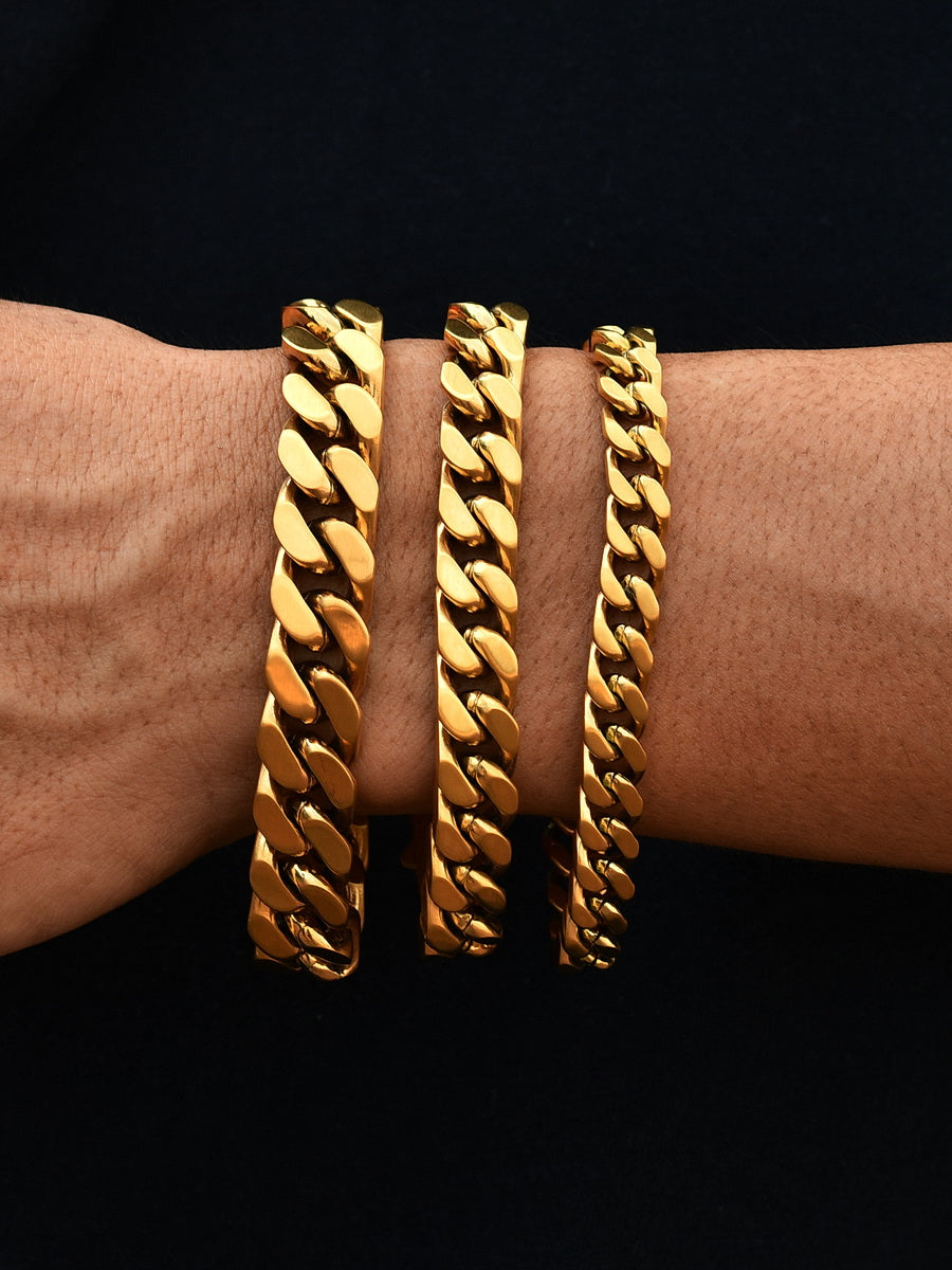 TEEK - Mens Cuban Linked Chain Bracelet JEWELRY theteekdotcom