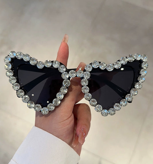TEEK - Bejeweled Heart Sunglasses EYEGLASSES theteekdotcom