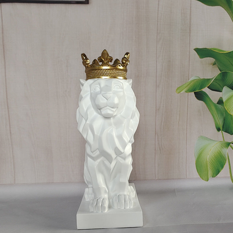 TEEK - Mane Lion Decorative Statue HOME DECOR theteekdotcom Cut-out white lion trumpet(8*12*23cm)