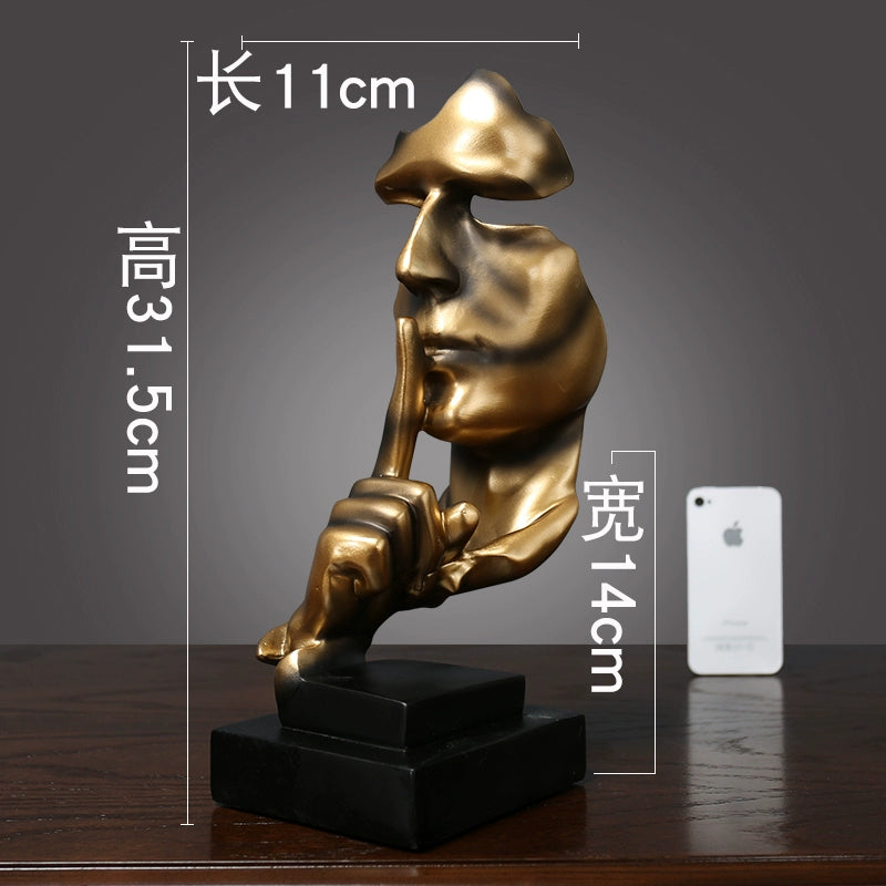 TEEK - Silence Is Gold Deco Statue HOME DECOR theteekdotcom Light Yellow