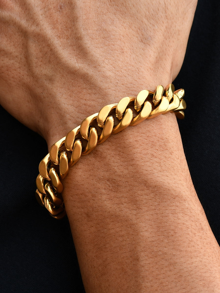 TEEK - Mens Cuban Linked Chain Bracelet JEWELRY theteekdotcom